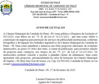 Aviso de Licitação - Dispensa 003-2025